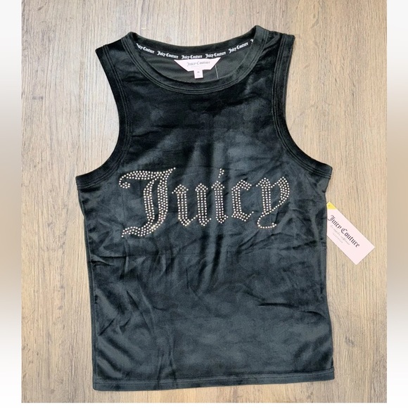 Size XL NWT Juicy Couture Sleepwear PJ Set Top & Pants Color Black - Picture 3 of 11